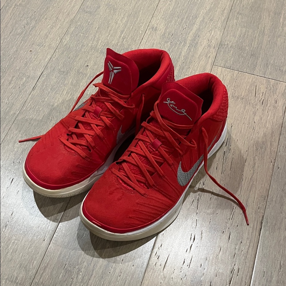 Nike Red and White Men's Athletic Shoes